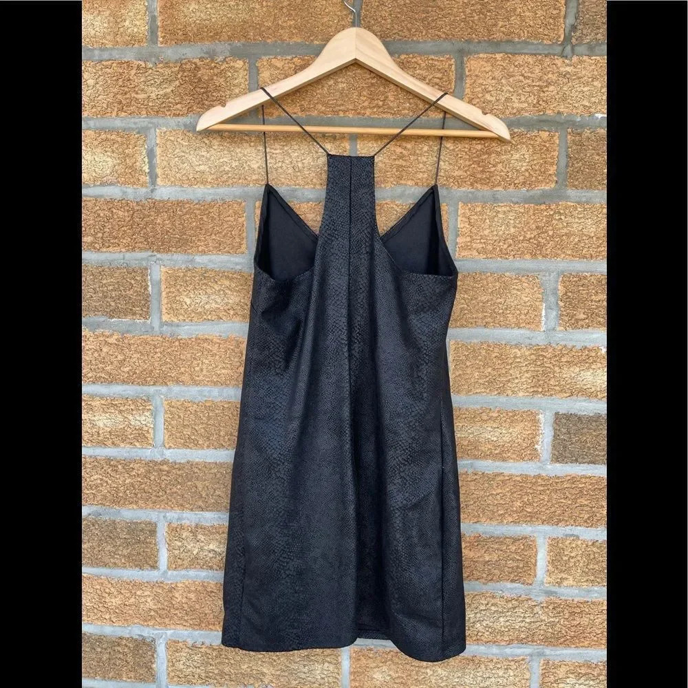 Lavender brown BLACK LEATHER DRESS small - Picture 11 of 11